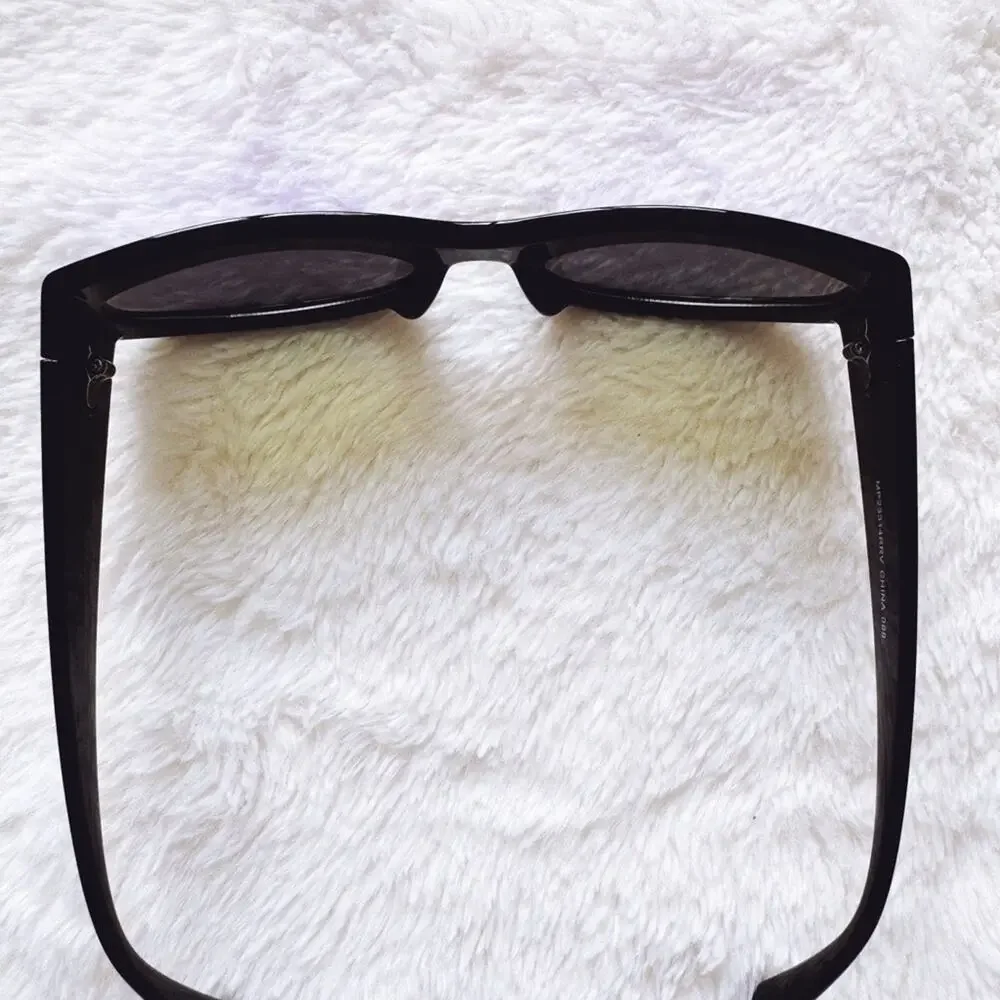 Faye Mirrored Purple with Black Rim Sunglasses - Picture 11 of 16
